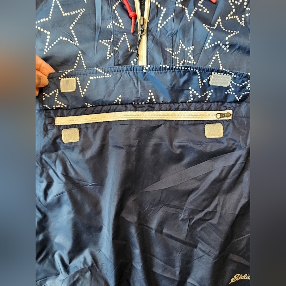 Eddie Bauer Women's Size Medium Anorak Rain Pullover Packable Lightweight Star - Picture 10 of 12